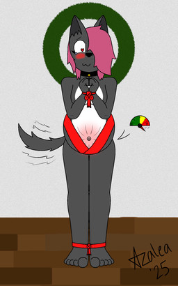 anthro bdsm belly big_belly bladder bloated blocked_birth blocked_egg blocked_peeing blush bondage bound breasts female heart_eyes heart_symbol inflation navel nude omorashi organs pregnant pregnant_anthro pregnant_female ribbons submissive swollen_belly willing_omorashi flamingazalea alexandra_fire_(flamingazalea) canid canine canis mammal wolf 5:8 hi_res