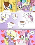 anthro clubhouse embarrassed erection exhibitionism female genitals group heart_eyes heart_symbol horn male penis text young young_anthro young_female young_male an-tonio tolpain friendship_is_magic hasbro my_little_pony mythology dinky_hooves_(mlp) pipsqueak_(mlp) sweetie_belle_(mlp) equid equine horse mammal mythological_creature mythological_equine pony unicorn absurd_res english_text hi_res