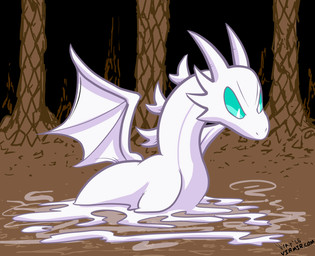 ambiguous_gender blue_eyes feral fog pupils solo text white_body white_pupils wings virmir final_fantasy final_fantasy_iv mythology square_enix dragon elemental_creature mythological_creature mythological_scalie scalie 2026 absurd_res english_text hi_res signature