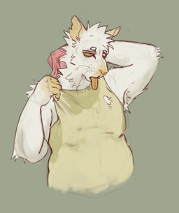 albino anthro armpit_sweat_stain belly bodily_fluids clothing fur green_background heat_(temperature) holding_rag male male_anthro moobs notched_ear open_mouth shirt simple_background slightly_chubby slightly_chubby_anthro slightly_chubby_male solo stain stained_clothing stained_shirt sweat sweat_stain sweaty_armpit sweaty_body sweaty_neck tank_top tongue tongue_out topwear torn_clothing whiskers white_body white_fur wiping wiping_sweat contort_desire toilet_(contort_desire) mammal murid murine rat rodent hi_res