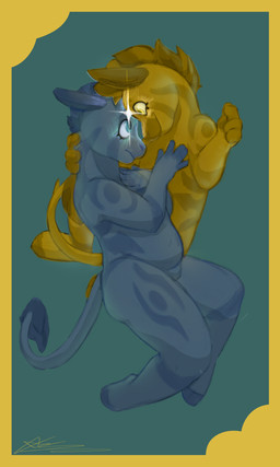ambiguous_gender anthro duo magic sabrinaleaarts equid equine mammal zebra 3:5 absurd_res hi_res