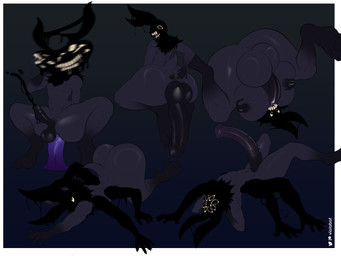 animal_genitalia animal_penis anthro anus autofellatio big_penis black_body black_cum black_fur bodily_fluids butt colored_cum creepy cum cumshot dildo dildo_sitting ejaculation equine_genitalia equine_penis fur genital_fluids genitals huge_penis hyper hyper_genitalia hyper_penis kneeling looking_at_viewer looking_back male masturbation multi_arm multi_eye multi_limb multiple_poses oral oral_masturbation penetration penile penile_masturbation penis pose presenting presenting_hindquarters purple_body scary sex_toy sex_toy_insertion solo spread_anus spread_butt spreading unusual_bodily_fluids unusual_cum unusual_genital_fluids viola_bat mandela_catalogue demon lagomorph leporid mammal monster rabbit absurd_res hi_res superabsurd_res