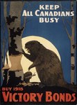 1918 20th_century ambiguous_gender ancient_art beaver black_eyes branch brown_body brown_fur buckteeth duo english_text feral forest fur hi_res mammal moon night open_mouth outside plant poster poster_template propaganda propaganda_poster rodent snout solo_focus tail teeth text traditional_media_(artwork) tree unknown_artist whiskers