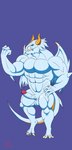 abs anthro balls biceps big_muscles blue_background blue_body claws digitigrade erection fangs finger_claws flexing foreskin genitals horn humanoid_genitalia humanoid_hands humanoid_penis looking_at_viewer male membrane_(anatomy) membranous_wings mouth_closed muscular muscular_male non-mammal_balls nude nude_anthro nude_male pecs penis retracted_foreskin sharp_teeth simple_background solo tail teeth teeth_showing vein veiny_penis wings kamikazeboar european_mythology mythology princess_knight_catue jindrack_hemy dragon mythological_creature mythological_scalie scalie western_dragon winged_dragon absurd_res hi_res signature