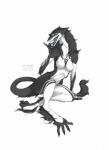 anthro breasts female looking_at_viewer nude open_mouth simple_background solo tail tongue tongue_out raesheris sergal hi_res