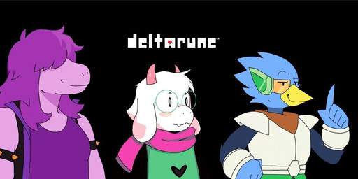 5_fingers anthro armband armor beak black_background blonde_hair blue_body blue_feathers blue_hair blush brown_body brown_fur clothed clothing cowlick cute_fangs eyewear fangs feathers female fingers fur glasses green_eyewear green_glasses group hair hair_over_eyes heart_symbol logo male pink_body pink_scarf purple_clothing purple_hair round_glasses scarf shirt simple_background spiked_armband spikes teal_body teeth topwear tunic wearing_glasses white_body white_clothing white_fur yellow_beak tamdagoat deltarune undertale_(series) berdly kris_dreemurr noelle_holiday ralsei susie_(deltarune) avian bird bovid caprine deer goat human lizard mammal new_world_deer reindeer reptile scalie 2025