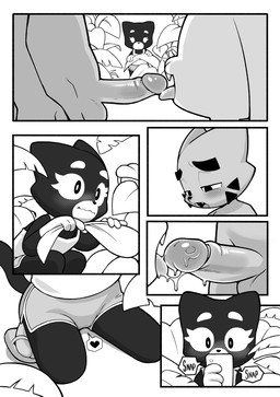 anthro balls bikini biped blush bodily_fluids clothed clothing eyebrows female flat_chested foreskin genitals heart_symbol licking_tip loli male male/female open_mouth outside penis pupils saliva side_view simple_background swimwear tail teeth thick_thighs three-quarter_view tongue tongue_out two-piece_swimsuit young gaturo bonita_(gaturo) marte_(gaturo) venus_(gaturo) domestic_cat felid feline felis lagomorph leporid mammal rabbit absurd_res comic hi_res monochrome