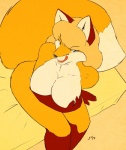 anthro bed big_breasts blonde_hair blue_eyes breasts canine female fluffy_tail fox fur hair holding_breasts licking long_hair looking_at_viewer mammal nude open_mouth orange_fur starfighter tongue
Rating: Questionable
Score: 10
User: StarFighter
Date: April 17, 2014