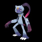 1:1 2022 alpha_channel ambiguous_gender anthro arm_tuft black_tail claws fur fur_tuft generation_8_pokemon grey_body grey_ears grey_fur leg_tuft long_claws multicolored_body narrow_hips nintendo official_art pokemon pokemon_(species) pokemon_legends_arceus purple_body simple_background sneasler solo standing tail thick_calves thin_thighs transparent_background tuft unknown_artist