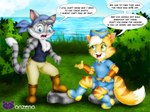 anthro boots clothing dialogue duo female footwear shoes text onzeno domestic_cat felid feline felis mammal english_text