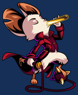 3_toes 4_fingers anthro border bottomless bottomless_anthro bottomless_female clothed clothing coat drinking feet female fingers flail melee_weapon notched_ear plasma_vial small_nose solo toes topwear transparent_border trenchcoat vial weapon morgan_guyer mina_the_hollower yacht_club_games mina_(mina_the_hollower) mammal mouse murid murine rodent alpha_channel official_art