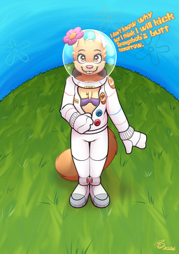 bra clothing female looking_at_viewer solo underwear drayventhal nickelodeon spongebob_squarepants sandy_cheeks mammal rodent sciurid tree_squirrel hi_res