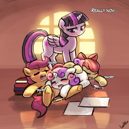 apple_bloom_(mlp) blush cutie_mark drooling english_text equine eyes_closed female friendship_is_magic fur group hair half-closed_eyes horn horse lumineko mammal my_little_pony open_mouth orange_fur pony purple_eyes purple_hair red_hair saliva scootaloo_(mlp) sleeping smile sweat sweetie_belle_(mlp) teeth text twilight_sparkle_(mlp) two_tone_hair unicorn white_fur winged_unicorn wings yellow_fur
Rating: Questionable
Score: 6
User: EmoCat
Date: February 27, 2015 apple_bloom_(mlp) blush cutie_mark drooling english_text equine eyes_closed female friendship_is_magic fur group hair half-closed_eyes horn horse lumineko mammal my_little_pony open_mouth orange_fur pony purple_eyes purple_hair red_hair saliva scootaloo_(mlp) sleeping smile sweat sweetie_belle_(mlp) teeth text twilight_sparkle_(mlp) two_tone_hair unicorn white_fur winged_unicorn wings yellow_fur
Rating: Questionable
Score: 6
User: EmoCat
Date: February 27, 2015
