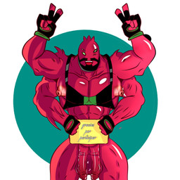 2_penises 4_arms 4_eyes 5_fingers abs areola balls beard clothing diphallism facial_hair fingers genitals gloves hair hairless_balls hairless_fingers hairless_hands handwear horizontal_diphallism looking_at_viewer male male_humanoid multi_arm multi_eye multi_genitalia multi_limb multi_penis muscular muscular_humanoid muscular_male nipples one_eye_closed pecs penis red_arms red_balls red_body red_chest red_fingers red_hair red_hands red_legs red_nipples red_penis red_skin shirt spikes spikes_(anatomy) spikes_on_shoulder tank_top text topwear wink winking_at_viewer uameyg ben_10 cartoon_network alien humanoid tetramand 1:1 2024 hi_res spanish_text