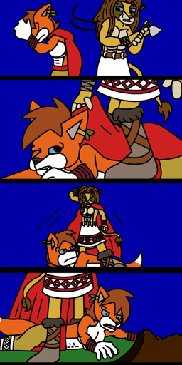 anthro black_eyes blue_sclera brown_body brown_eyes brown_fur brown_hair brown_mane clothed clothed_anthro clothed_female clothed_male clothing facial_paint female fur grass group hair male mane midriff open_mouth orange_body orange_fur plant tan_body tan_fur teeth thin_calves topless topless_anthro topless_male topwear tribal tribal_clothing tuft yellow_body yellow_fur ameth18 sirinathehedgehog bear canid canine canis domestic_dog felid fox lion mammal pantherine comic crossover digital_media_(artwork) english_description hi_res long_image multiple_scenes tall_image