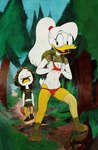 age_difference anthro bikini breasts camo camo_clothing camo_print clothing duo female forest hiking looking_back male pattern_clothing plant pubes public skimpy_bikini swimwear tree two-piece_swimsuit young young_male drockdraw disney ducktales ducktales_(2017) della_duck louie_duck anatid anseriform avian bird duck hi_res mother_(lore) mother_and_child_(lore) mother_and_son_(lore) parent_(lore) parent_and_child_(lore) parent_and_son_(lore) son_(lore)