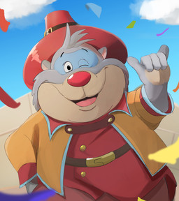 5_fingers anthro clothing cloud confetti fingers fur gesture grey_body grey_fur hand_gesture hat headgear headwear jacket looking_at_viewer male male_anthro one_eye_closed open_mouth open_smile outside overweight overweight_anthro overweight_male pink_tongue red_clothing red_hat red_headwear red_jacket red_nose red_topwear sky smile smiling_at_viewer solo tongue topwear wink yellow_clothing yellow_jacket_(clothing) yellow_topwear yamamoribata shima_spain_village_parque_espana sancho_panza_(shima_spain_village) eulipotyphlan mammal 2026 absurd_res digital_media_(artwork) digital_painting_(artwork) hi_res japanese_description painting_(artwork) shaded