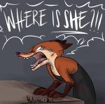 alternate_universe angry anthro blood bodily_fluids clothing dialogue fur male nosebleed open_mouth solo tears teeth text tongue wounded yelling holmssie disney zootopia nick_wilde canid canine fox mammal 2017 absurd_res english_text hi_res