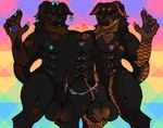 animal_genitalia anthro balls big_balls breasts breasts_touching duo genitals intersex intersex/intersex logo maleherm maleherm/maleherm penis penis_poking_out sheath siblings_with_benefits teats yonnixart hertz_loveshock_(yonnixart) wattz_loveshock_(yonnixart) canid canine canis domestic_dog mammal mastiff molosser rottweiler artist_logo hi_res brother_(lore) brothers_(lore) herm_(lore) incest_(lore) maleherm_(lore) nonbinary_(lore) sibling_(lore) twincest_(lore) twins_(lore)