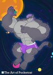 anthro big_muscles bulge detailed_bulge huge_muscles macro male muscular muscular_male solo pocketcat ja'aran_(sona) hi_res