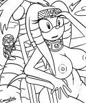 anthro areola big_breasts breasts duo erect_nipples female huge_breasts machine male navel nipples nude outside plant tail tree wood canastus me_gusta sega sonic_adventure sonic_the_hedgehog_(series) tikal_the_echidna badnik coconuts_(badnik) echidna mammal monotreme primate robot 5:6 meme monochrome