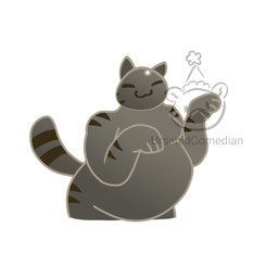anthro cat_smile eyes_closed male markings overweight paw_pose pose simple_background slime solo striped_body striped_markings striped_tail stripes tail tail_markings ursanidcomedian slime_rancher slime_(slime_rancher) tabby_slime 1:1 hi_res watermark