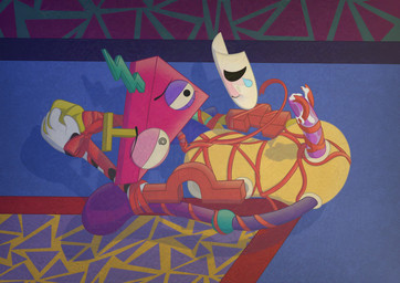 ambiguous_gender arms_tied bdsm bedroom bedroom_eyes bodily_fluids bondage bound bow_ribbon crying cum cum_on_hand cum_on_partner cum_on_penis detachable detachable_head dominant dominant_female duo ejaculation female floor floor_sex fully_bound genital_fluids genitals handjob hands_tied legs_tied looking_at_another mask masturbation narrowed_eyes penile penis penis_bondage precum presenting presenting_penis removable_genitalia ribbons seductive sex tears wrists_together moopsart glitch_productions the_amazing_digital_circus gangle_(tadc) zooble_(tadc) animate_inanimate humanoid living_mask living_toy shape_head unknown_species absurd_res adversarial_noise hi_res nonbinary_(lore)