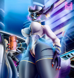 anthro beverage big_breasts big_butt breasts butt car city clothing coffee curvy_figure ear_piercing ear_ring eyewear female genitals glasses gloves handwear hat headgear headwear ineffective_clothing jewelry leg_grab legwear lingerie low-angle_view night nipple_outline panties piercing presenting pubes ring_piercing shirt smile solo stockings teasing thick_thighs thong topwear translucent translucent_clothing translucent_panties translucent_underwear underwear vehicle vulva wide_hips hardmeow blizzard_entertainment warcraft argiopa canid canine fennec_fox fox mammal true_fox vulpera hi_res