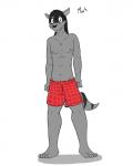 4:5 absurd_res anthro boxers_(clothing) bulge character_name clothed clothing fuze hi_res male mammal mark_(texnatsu) procyonid raccoon red_clothing red_underwear solo texnatsu topless underwear