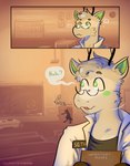 anthro chalkboard classroom clothing coat duo female lab_coat male male/female male_focus school topwear kellsmiley kelly_smiley seth_(odiseth) deer mammal sergal comic hi_res