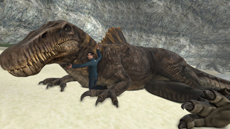 beach clothed clothing cuddling duo female feral gentle_giant hug male male/male sand size_difference tailbutt ireallyliketanks citizen_(half-life_2) dinosaur human mammal prehistoric_species reptile saurischian scalie spinosaurid spinosaurus spinosaurus_(jurassic_world_rebirth) theropod 16:9 3d_(artwork) 4k absurd_res digital_media_(artwork) hi_res source_filmmaker_(artwork) widescreen