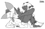 anal anthro big_butt big_dom_small_sub big_feet big_penis butt claws dominant duo feet foot_fetish foot_lick foot_play genitals humanoid_feet licking male male/male penis plantigrade power_bottom size_difference tongue tongue_out randoramble nintendo pokemon sunny_flowers zed_burrows generation_5_pokemon generation_8_pokemon pokemon_(species) scorbunny zoroark absurd_res hi_res monochrome