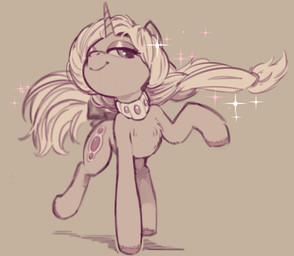 accessory bow_(feature) bow_accessory bow_ribbon cutie_mark eyelashes female feral fur furgonomics grey_background hair hooves horn jewelry long_hair long_tail necklace quadruped ribbons simple_background smile solo tail tail_accessory tail_bow tail_ribbon napalm_express hasbro my_little_pony mythology fan_character equid equine mammal mythological_creature mythological_equine unicorn digital_media_(artwork) hi_res monochrome