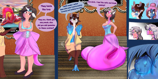 anthro antlers blue_body breasts butt dialogue dominant expansion feet female gender_transformation growth horn humiliation inflation limbless love male membrane_(anatomy) mtf_transformation multi_breast scales shrinking size_transformation slime snout species_transformation squeezing tail text toes tongue transformation webbed_feet wrapping acutegabby mystic_(mysticaldeer) amphibian boobipede frog gastropod human mammal mollusk slug digital_media_(artwork) english_text hi_res
