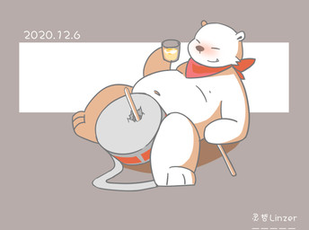 anthro belly blush cute_fangs drum drumming_stick drunk eyes_closed fangs fur kemono male musical_instrument overweight overweight_anthro overweight_male percussion_instrument percussion_mallet simple_background solo substance_intoxication teeth white_body white_fur linzer_(artist) wonder_parade bear mammal polar_bear ursine 2020 absurd_res hi_res