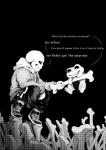 amphibian animated_skeleton bone dialogue duo english_text froggit jazzycat monochrome sans_(undertale) skeleton text undead undertale undertale_(series)
