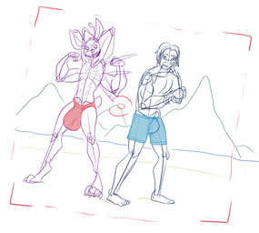 4_arms anthro anthrofied balls beach big_balls big_bulge big_penis bottomwear bulge camera camera_view clothed clothing detailed_bulge duo flexing flexing_arms genitals hand_behind_head hyper looking_at_viewer male male/male multi_arm multi_limb paws penis presenting public shorts skimpy skimpy_speedo skimpy_swimwear speedo spread_legs spreading suggestive swimwear teasing tight_bottomwear tight_bulges tight_clothing tight_shorts tight_underwear underwear conditional_dnp samagthrav2 disney lilo_and_stitch david_kawena stitch_(lilo_and_stitch) alien experiment_(lilo_and_stitch) human mammal absurd_res hi_res