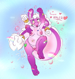 affirmations anthro areola barefoot breasts bubble dialogue eyebrows feet female floating fur genitals hair happy long_tail nipples open_mouth plantigrade smile solo sticker tail text tied_hair vulva words_of_affirmation yellow_eyes kemotobi mythology fizz_(kemotobi) dragon furred_dragon furred_scalie mythological_creature mythological_scalie scalie 2017 english_text trans_(lore) trans_woman_(lore)