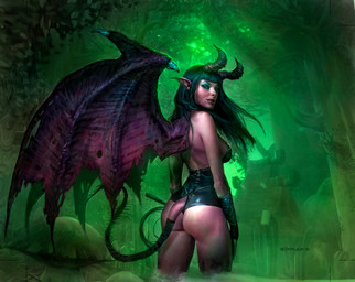 big_butt black_hair breasts butt clothing corset eyeshadow female fog fungus green_background hair horn humanoid_pointy_ears lingerie looking_at_viewer looking_back looking_back_at_viewer makeup membrane_(anatomy) membranous_wings mushroom not_furry outside pointy_ears rear_view screencap screencap_background simple_background smile solo tail text topwear whip wind wings greg_staples blizzard_entertainment hearthstone warcraft demon demon_humanoid humanoid succubus_(warcraft) 2013 absurd_res artist_name digital_media_(artwork) hi_res official_art signature