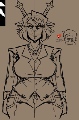 ambiguous_gender ambiguous_human anthro big_breasts breasts clothed clothed_ambiguous clothed_anthro clothed_female clothed_human clothing curvy_figure dialogue eyelashes female female_anthro glistening_eyelids half-closed_eyes long_eyelashes mature_female narrowed_eyes solo standing tear_trough text thick_thighs voluptuous wide_hips katztonight deltarune undertale_(series) carol_holiday kris_dreemurr deer human mammal 2025 digital_media_(artwork) english_text hi_res