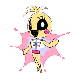 anthro clothed clothing female metallic_body panties pink_clothing pink_panties pink_underwear solo technically_nude topless underwear unknown_artist five_nights_at_freddy's five_nights_at_freddy's_2 scottgames chica_(fnaf) toy_chica_(fnaf) avian bird chicken galliform phasianid robot_anthro source_request