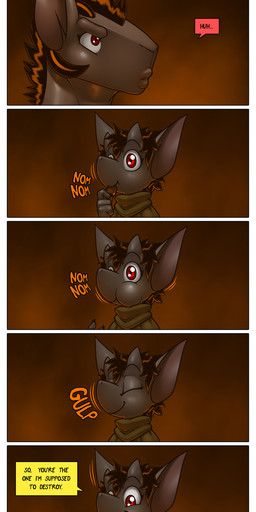 anthro dialogue duo gynomorph intersex intersex/male male text james_howard patreon subscribestar aamon_2_(james_howard) tina_(james_howard) bat demon mammal absurd_res comic english_text hi_res
