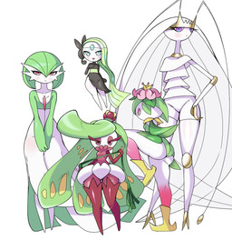 accessory antennae_(anatomy) anthro black_body blue_eyes blush breasts butt clothing dress eyelashes featureless_feet feet female female_anthro female_humanoid floating flower flower_in_hair forehead_mark gold_body green_body green_eyes green_hair group hair hair_accessory hand_on_hip hands_together holding_object holding_whip larger_anthro leaf leaf_arms leaf_hair legging leotard long_hair looking_back narrowed_eyes open_mouth open_smile pink_eyes plant plant_hair pseudo_clothing pseudo_hair raised_leg rear_view red_body red_eyes short_hair size_difference small_breasts small_waist smaller_humanoid smile thick_thighs whip white_body yellow_body slurpswamp nintendo pokemon elemental_creature elemental_humanoid flora_fauna gardevoir generation_3_pokemon generation_5_pokemon generation_7_pokemon generation_8_pokemon hisuian_form hisuian_lilligant humanoid legendary_pokemon meloetta meloetta_(aria_form) pheromosa plant_humanoid pokemon_(species) regional_form_(pokemon) tsareena ultra_beast 2026 digital_media_(artwork) full-length_portrait hi_res portrait