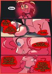alternate_universe blue_eyes chain dialogue female female_feral feral fur furniture hair hooves interrogation interrogation_room offscreen_character pink_body pink_fur pink_hair simple_background smile solo speech_bubble table text sinful_pie cupcakes_(mlp_fanfic) friendship_is_magic hasbro my_little_pony pinkie_pie_(mlp) earth_pony equid equine horse mammal pony 2025 absurd_res colored comic digital_drawing_(artwork) digital_media_(artwork) english_description english_text hi_res