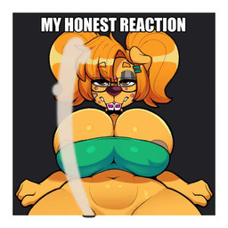 anthro areola areola_slip band-aid bandage barely_visible_genitalia barely_visible_penis big_breasts bodily_fluids braces breast_jiggle breast_overflow breasts buckteeth cum cumming_at_viewer ejaculation eyewear genital_fluids genitals glasses gynomorph half-moon_glasses huge_breasts huge_hips huge_thighs hyper hyper_hips hyper_thighs intersex jiggling looking_at_viewer neutral_expression nipple_outline penis pigtails pimple solo teeth thick_thighs wide_hips dongitos lewdssonk my_honest_reaction gerry_(dongitos) canid canine canis domestic_dog mammal 1:1 2d_animation animated artist_collaboration meme no_sound reaction_image short_playtime video busty_boy_(lore)