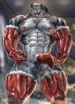 2023 abs absurd_res anthro balls barazoku biceps big_muscles big_penis biped christmas erection felid foreskin genitals glans hi_res holidays huge_muscles huge_penis humanoid_genitalia humanoid_penis looking_at_viewer male mammal mostly_nude_anthro mostly_nude_male muscular muscular_anthro muscular_male navel nipple_bell nipple_piercing nipples pantherine pecs penis piercing sock_on_penis solo standing tiger tongue tongue_out vein veiny_muscles veiny_penis yukihoshiak