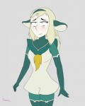 blonde_hair blue_eyes clothing female hair solo kosame ankama dofus dofus:_book_i_judith bakara_(wakfu) humanoid huppermage mammal hi_res