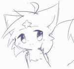 anthro female kemono semi-anthro solo sparkles deaic canid canine fox mammal 2023 animated loop low_res short_playtime sketch