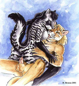 anthro anthro_on_anthro balls breast_lick breast_play breasts duo erection female female_penetrated from_front_position genitals hand_on_butt licking male male/female male_penetrating male_penetrating_female mastery_position nude on_top penetration penile penile_penetration penis penis_in_vagina rear_view sex straddling tail tongue tongue_out vaginal vaginal_penetration heather_bruton felid mammal 2001 low_res