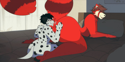 anal anal_vore anthro anthro_pred anus balls bed bedroom bedroom_window belly big_belly blush butt duo erection fur furniture genitals hair male male/male male_penetrating miles812 nude open_mouth penetration same_size_vore smile tail tongue tongue_out unaware_vore vore vivvanne tokens_(tokenspanda) mammal 2:1 animated